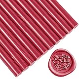 13.5×1.1cm Siegelwachs Set, 10 Stücke Siegellack Wachs Sticks für Umschlag/Einladungen/Karten/Geschenk - Weinrot