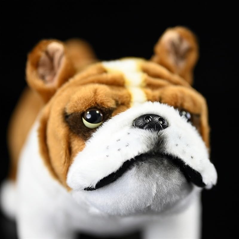 MZICXV Englische Bulldogge Simulation Puppe Stehender Hund Plüsch Spielzeug 28CM