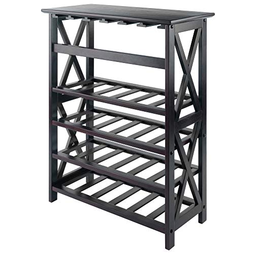 Winsome Rio Wine Storage, 28.74" W X 35.71" H X 13.39" D, Espresso #TOP4