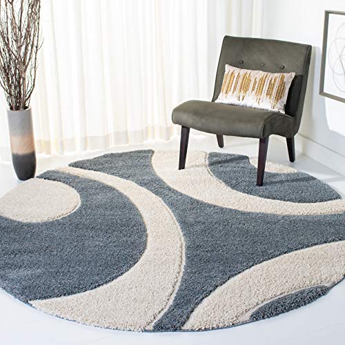 Image of 5x5 feet Soft Area Rug for Living Room and Bedroom, Modern Indoor Floor Carpet with Non-Slip Backing, Comfortable Decorative Home Decor Rug, Easy Clean & Durable- (Moon Grey, Round)