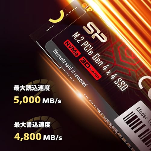 Image of Silicon Power SSD 2TB [Ultra High Speed Gaming SSD] Read 5,000MB /s Write 4,800MB /s 3D NAND M.2 2280 PCIe4.0x4 NVMe1.4 UD9N Series SJ02KGBP44UD9N05J5