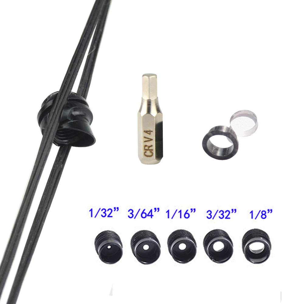 SHARROW Peep Sight 37/45 degrés Aluminium Housing Clarifier Lens 5 Tailles Noyau Intérieur Aperture Kit pour Arc à Poulies