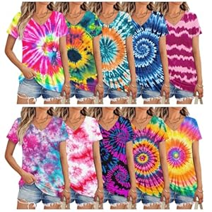 3/10 Pack V Neck T Shirts for Women...