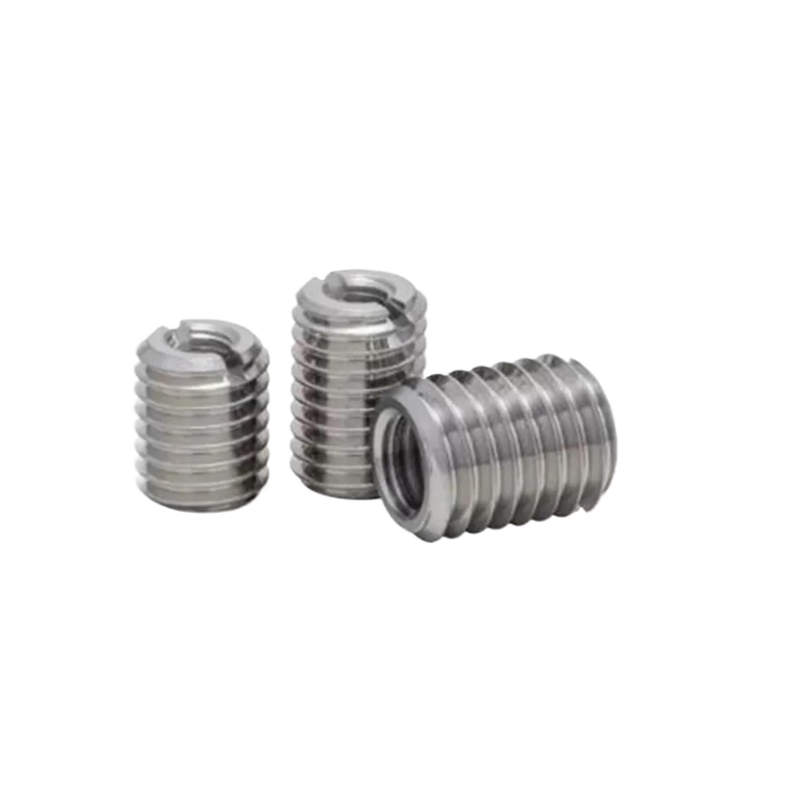 PULaif Self Tapping Thread Insert, Pack Of 5 M3 Slotted Inside Outside Self Tapping Thread Insert Sleeve Converter Nuts M3-M6(8mm,M3-M6)