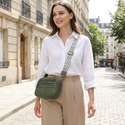 Image of TANTOMI Crossbody Bags for Women, 6-Pockets Cross Body Purse, Vegan Leather Handbags Shoulder Bag for Travel, Gifts for Women