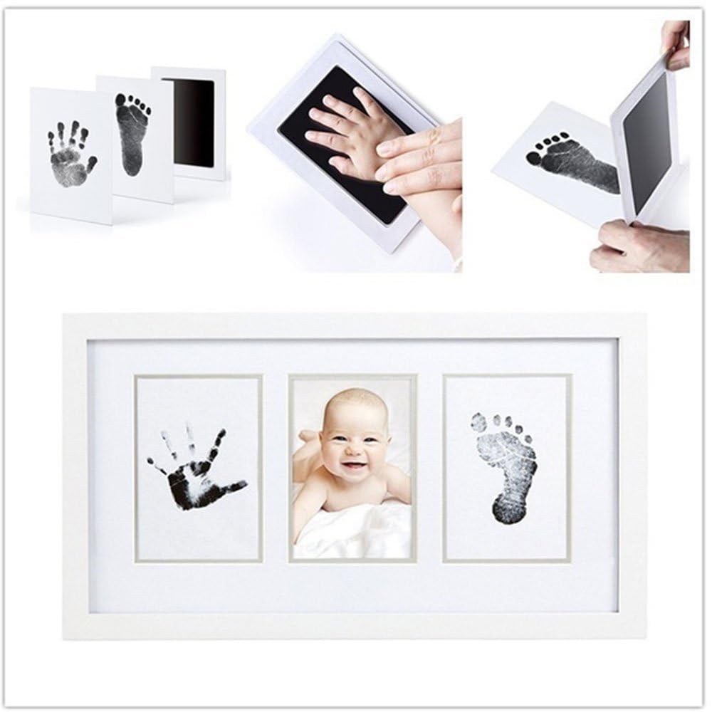 Plastic Inkless Baby Kit: Clean-Touch Baby Hand Print and Footprint Kit, Safe No Mess Printing with 4-Pack Inkless Print Pads, Ideal Baby Foot Print Kit Keepsake or Gift for Family 1
