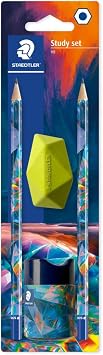STAEDTLER 170 Pencil Set - 2 HB with Eraser & Sharpener