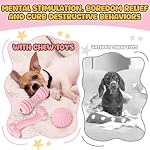 Puppy Toys, 7 Pack Puppy Chew Toys for Teething, Pink Teething Toys for Puppies, Dog Toys for Small Dogs, Soft Durable Interactive Chew Toys