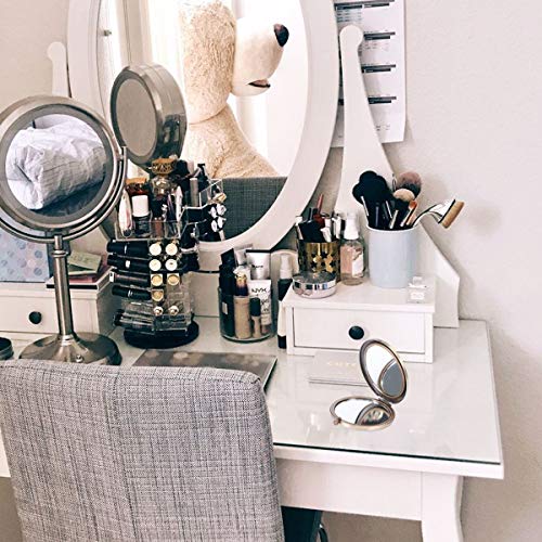 Tinksky Folding Pocket Mirror Round Compact Mirror Double-Sided Makeup Mirror (Random Style) #TOP6