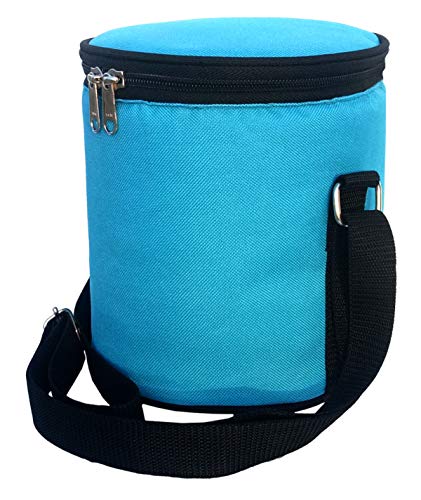 Image of Insulated Lunch Bag, Polyester, Water Resistant, for Office, School and Travelling, 1 Litre (Without Containers, Size-6.5 X 6 X 6)