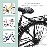 Relaxdays Fahrradleine Hund, Hundestange für Fahrrad, Hundeleine mit Abstandshalter & Feder, Hände frei, schwarz/Silber
