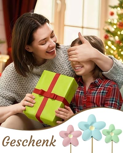 EPODA Silikonformen Gießformen für Blumen · 3 Stück Frühling Silikonform zum Gießen von Gips · Flexible Blumen-Silikonform für DIY-Basteln, Beton & Kerzen