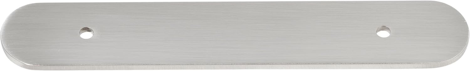 GlideRite 6" Rounded Backplate 3-3/4" 96mm Center-Center, Satin Nickel - 6343-96-SN-25