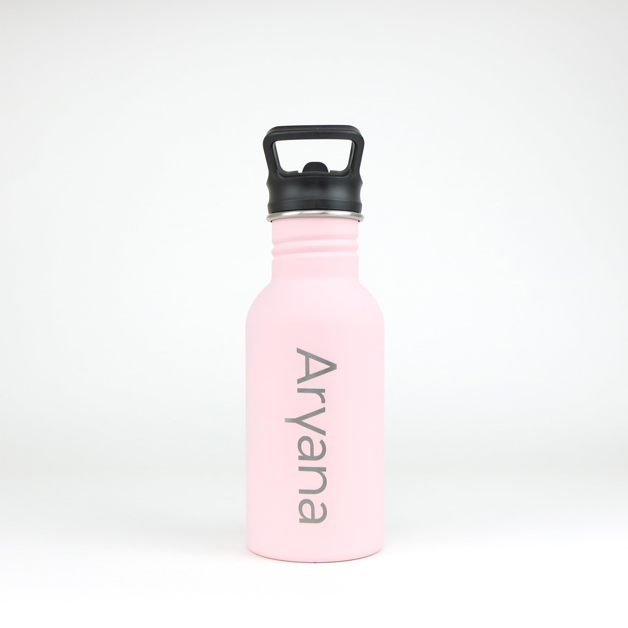 cribstar Personalised Engraved Stainless Steel Water Bottle | 500ml | Lightweight (Pale Pink)