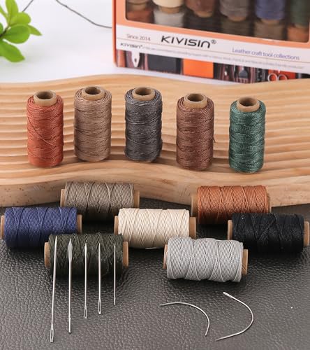 Hilo encerado redondo 0.8mm 35 yardas, 12 colores miniatura 7