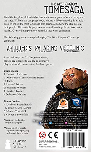Renegade Game Studios Architects of the West Kingdom Tomesaga Expansion | Modos cooperativo y competitivo, compatible con Paladins y Viscounts, juego de mesa estratégico para 2-6 jugadores, 12+ años miniatura 3