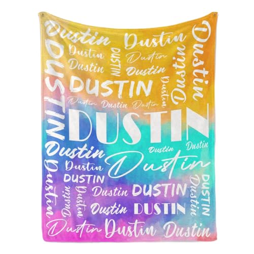 Name Blanket Personalized Name Blanket Customized Blanket with Name Text for Adult Kid Birthday Christmas Mothers Fathers Valentines Day Gift