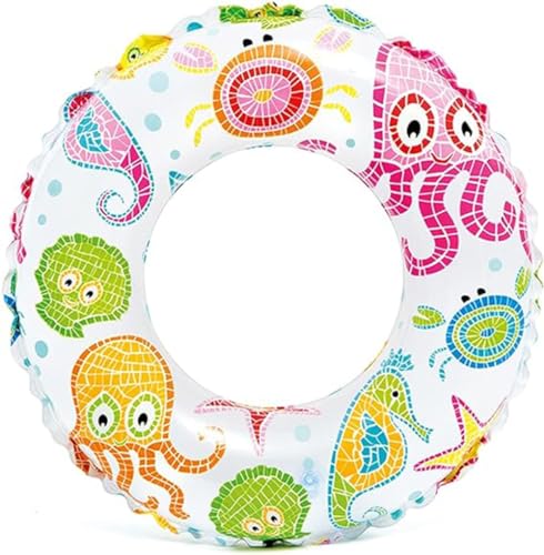 Image of Swim Tube for Kids Adults, Swim Rings Swimming Pool Float Tube Cute Round Swimming Tube Water Fun Beach Pool Toys for Summer Party(2-7Year)(20 inch Tube)