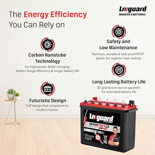 Image of Livguard IT 2072TT |Tall Tubular Inverter Battery |200 Ah |72 Months Warranty | Reliable Backup for Home, Office and Shop