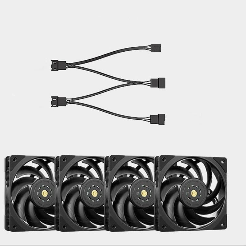 4-pinowy kabel wentylatora PWM 1 do 4/3/2/1 sposoby rozdzielacz czarny rękaw przedłużacz złącze przedłużające Pwm kable przedłużające (4-pin1-1to4)