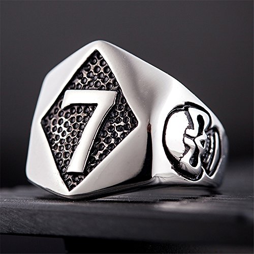 Image of Genuine Stainless Steel Ring Jewelry for Men Fashion Punk Biker Skull Rings