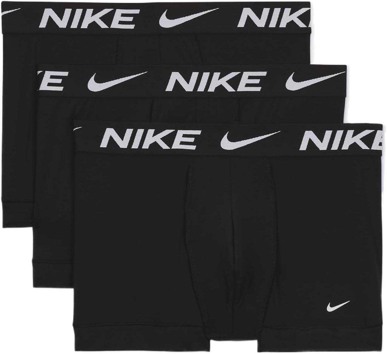 Nike Men's Dri-FIT Essential Micro 4" Trunk Boxer Briefs 3 Pack (Medium, Black(KE1156-001)