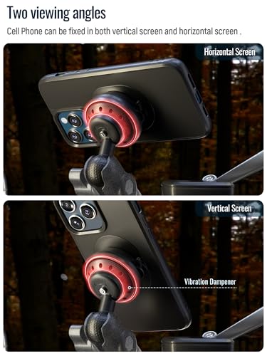Image of sincetop Universal 1 inch Ball Motorcycle Phone Mount with Vibration Dampener Module,Quick Release Motor Bike /Mountain Bicycle /Road MTB Bike Smartphone Holder 【Double Socket Arm not Included】