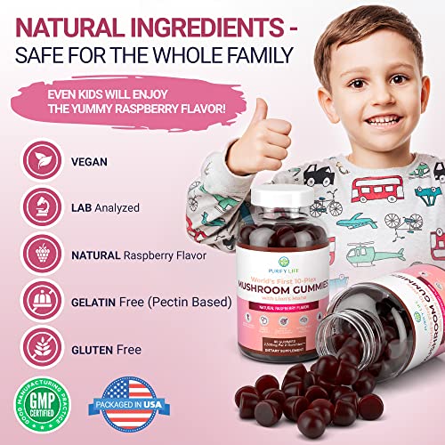 World's First Mushroom Complex Gummies - 10x Mushroom Supplement w Lions Mane (90 Chews 2500mg/serving) Nootropic Brain Supplement, Immune Support & Stress Relief - Replace Pills & Capsules - Image 6