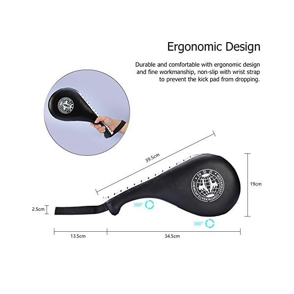 Pack-of-2-Taekwondo-Double-Kick-Pad-Target-Tae-Kwon-Do-Karate-Kickboxing-Training-TKD-Kicking-Pad-Practice-Double-Face-Kick-Foot-Pad-Martial-Arts-Equipment-Sporting-Goods-Paddle-Black Pack of 2 Taekwondo Double Kick Pad Target, Tae Kwon Do Karate Kickboxing Training TKD Kicking Pad Practice Double Face Kick Foot Pad Martial Arts Equipment Sporting Goods Paddle, Black