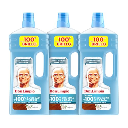 Don Limpio Superficies Delicadas Friegasuelos Líquido 1.5 l. PH Seguro En Superficies Delicadas (Paquete de 3)