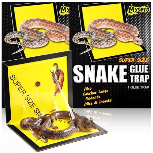 Mysora 2 Packs Large Snake Glue Traps Mice Rat Traps Glue Board