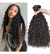 Water Wave Bundles Human Hair (16 18 20 Inch)Brazilian Hair Bundles Water Curly Remy Hair Weft Hu...