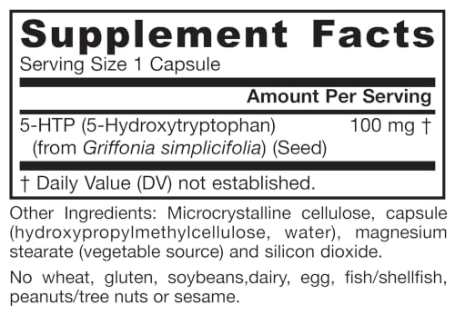 Jarrow 5-HTP 100 mg Capsules, Serotonin Precursor, 60 Count - image 9