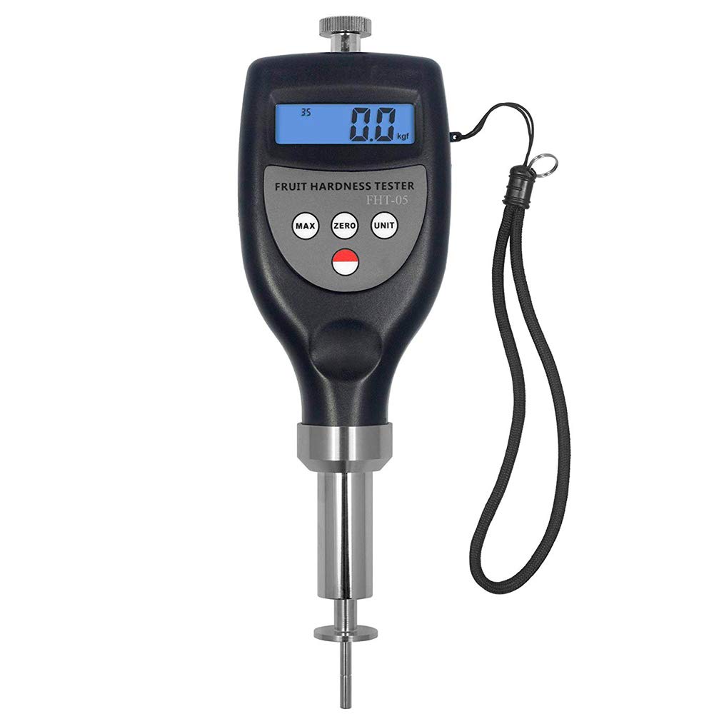 Tongbao FHT-05 Digital Fruit Penetrometer Hardness Tester Firmness Tester Sclerometer Hardness Tester 0.2 to 5.0kgf/cm² for Soft Fruit Peach Banana Apricot Plum Melon Citrus Persimmon Hardness Tester