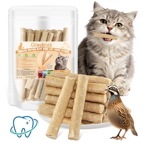 Gefriergetrocknete Kausnackstab für Katzen Zahnpflege-Snacks Kausticks für Katzen für Gegen Mundgeruch und Zahnstein (50g-Wachtel)