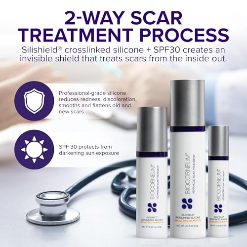 Image of Biocorneum Silicone Scar Gel with Silishield, SPF 30 Scar Cream, 20g | Advanced Scar Cream for Surgical Scars & Stretch Marks Removal, Scar Cream for Surgical Scars, Keloids & Old & New Scars
