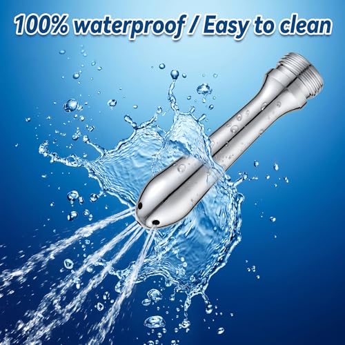 Image of 5 Holes Aluminum New Nozzle Clean Shower Head, Aluminum Cleaner Flushing Cleansing System,Shower enemas for Colon Cleanse Men and Women(with velevt Bag)