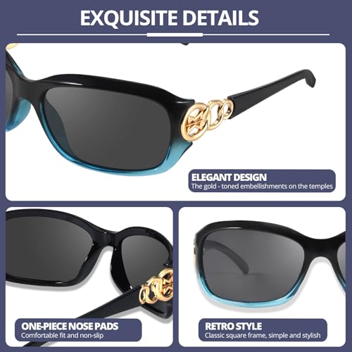 FIMILU Polarized Sunglasses for Women, Retro Stylish Glasses Reduce Glare Sun Glare UV Protection for Travelling Vacation3