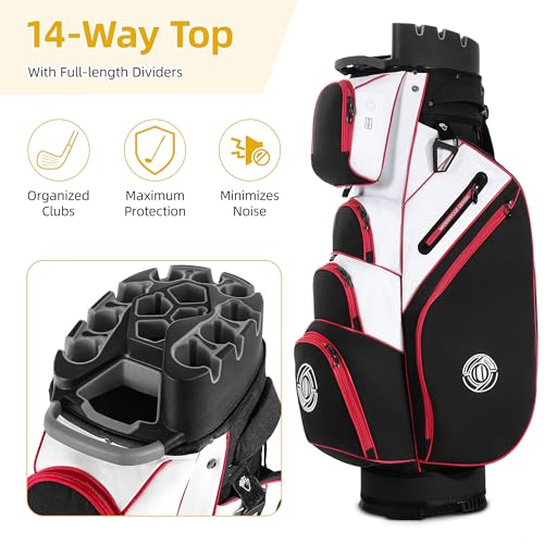 Image of Shopsource 14 Way Golf Cart Bag with Molded Lock Top n Upgrade 900D Oxford