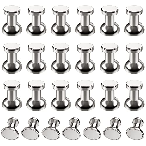 Grtard 25 Pack Push pins Refrigerator Magnets Fridge Magnets Brushed Nickel Push Pin Magnets Perfect for Fridge Magnets, Office Magnets, Whiteboard Magnets, Map Magnets