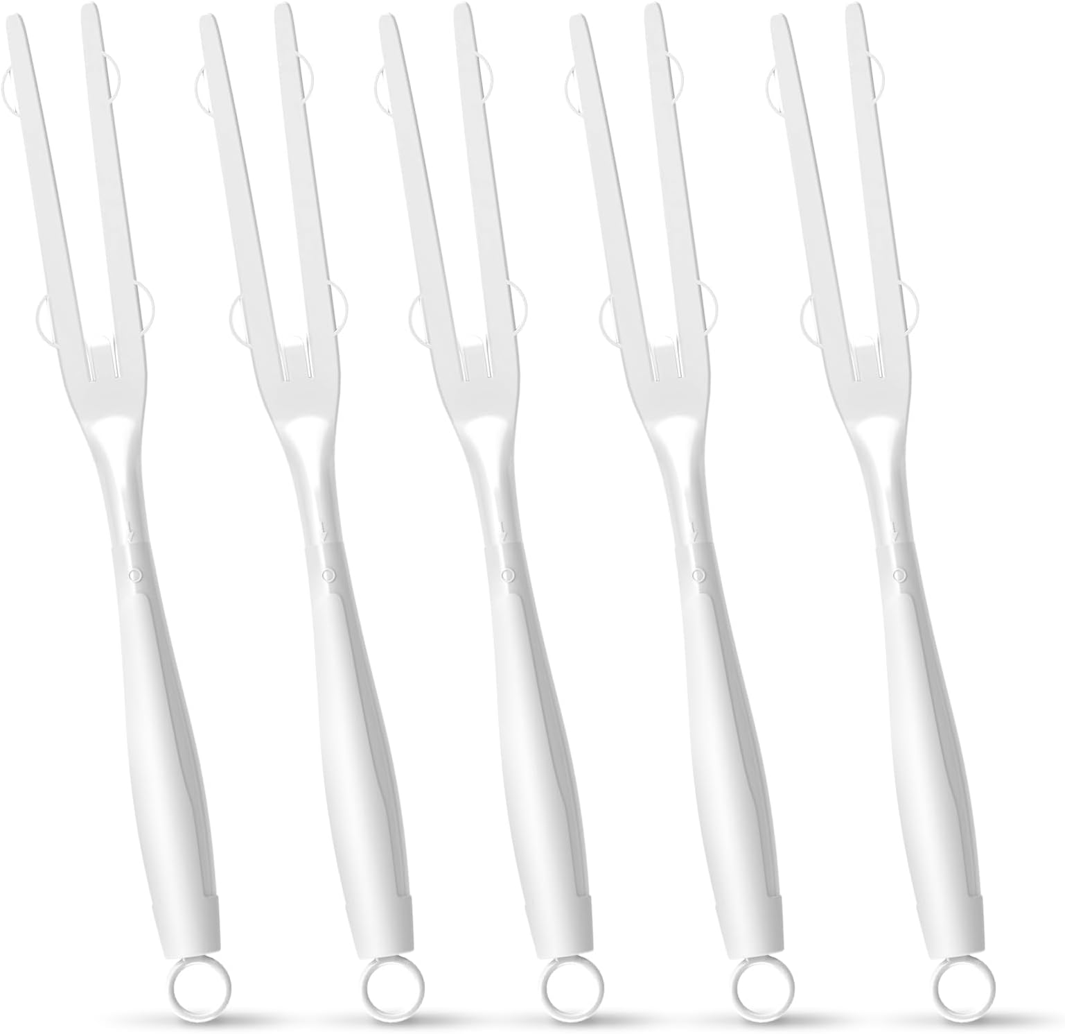 5PCS Duster Refills Folding Handles Set Compatible with Swiffer Dusters,Disposable Static Dust Removal Brush Handle for Dusting Electronics,Furniture,Blinds,Ceiling Fans (5, White)