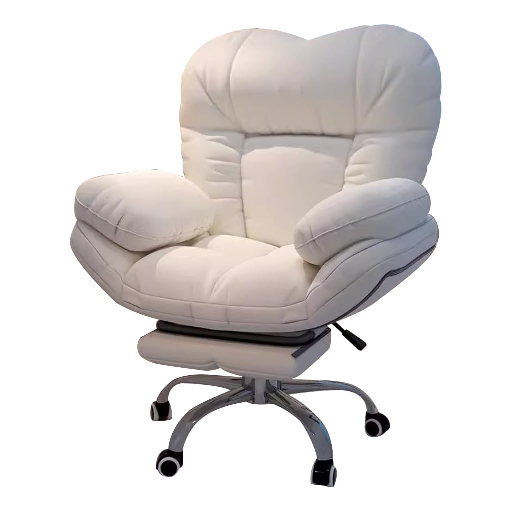 Ergonomiczny fotel gamingowy z podnóżkiem – wygodne krzesło biurowe i do salonu na kółkach zapewnia doskonałe wsparcie i relaks, idealny dla graczy i profesjonalistów