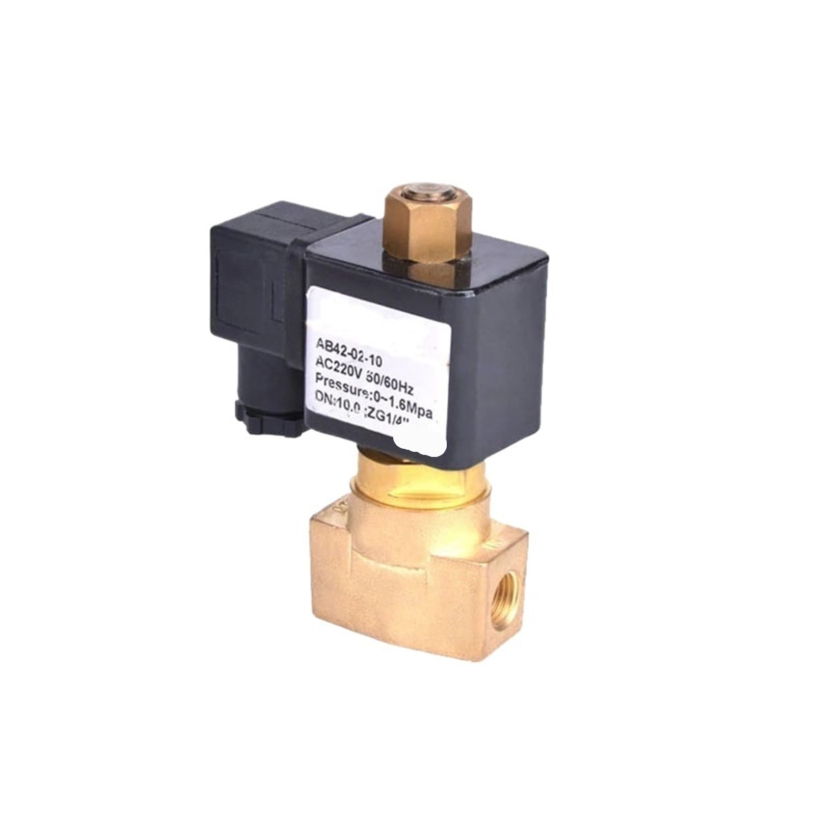 Two Way Two Position Brass Solenoid Valve AC220V DC24V DC12V(AB42-02-10 G1-4,DC12V_1PC)