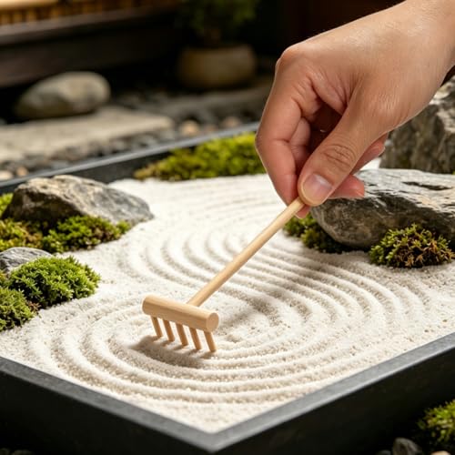 Juego Mini Rastrillos Zen para Jardín DOITOOL 10 Piezas miniatura 6
