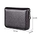 Suweibuke Genuine Leather Credit Card Holder Wallet RFID Blocking Secure Card Case ID Case Organizer Zipper Wallet (A-Classic Coffee)
