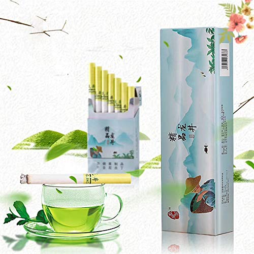 HUWOYMX Green Tea Herbal Cigarettes Peony Tea Smoke, Chinese Herbal