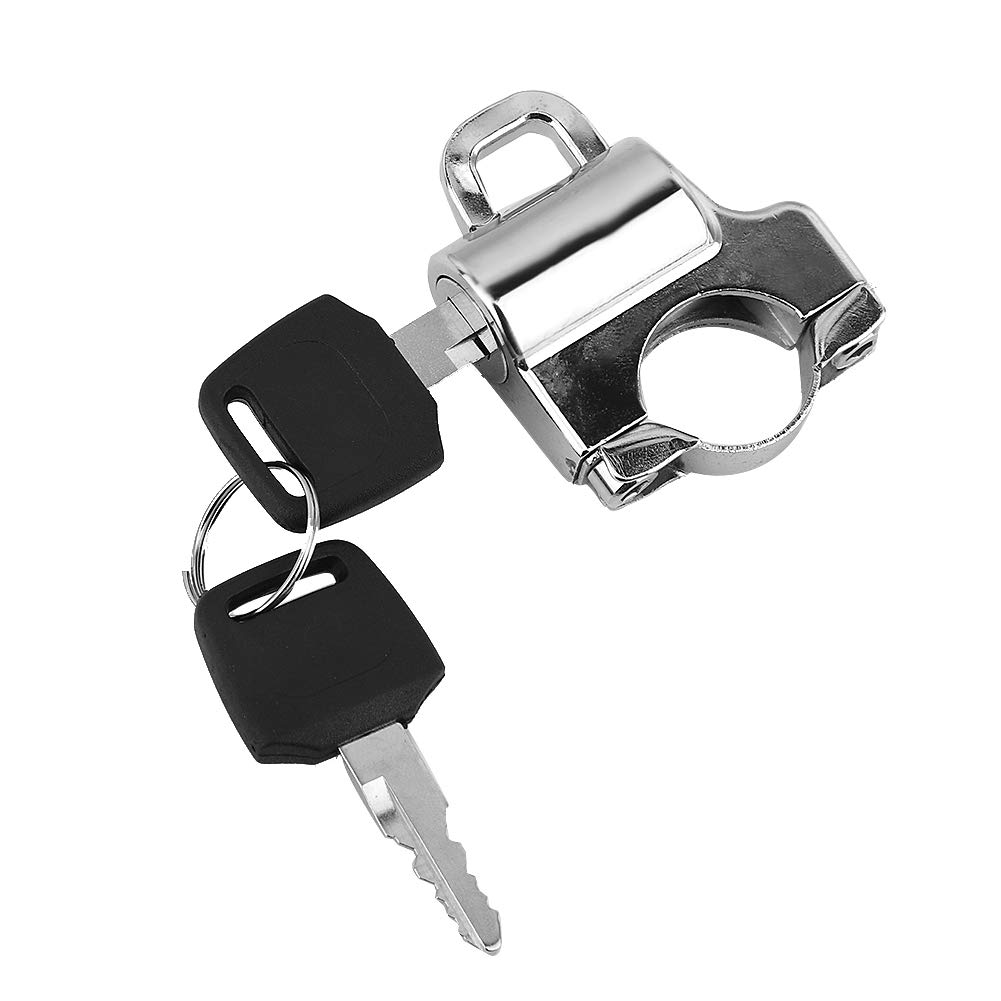 lucchetto harley-Duokon 22 millimetri manubrio moto casco serratura, lucchetto universale di sicurezza casco moto con 2 chiavi(placca)