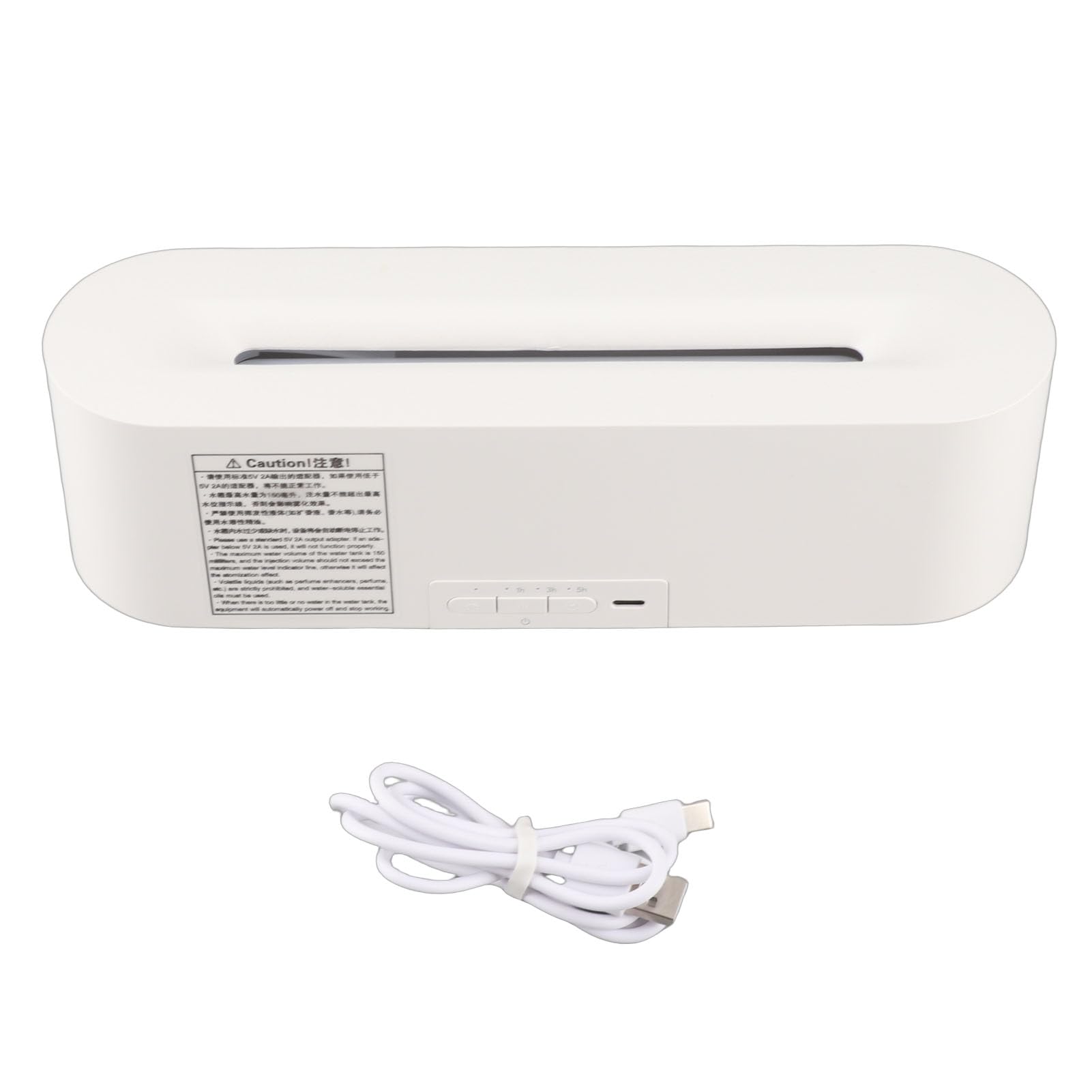 Humidificateur diffuseur d'air de feu ultrasonique silencieux couleur blanche