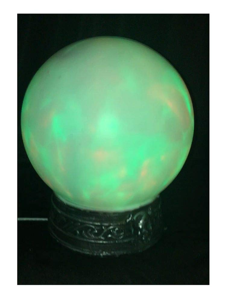 shoperama Magica sfera di cristallo 20 cm con piede effetti luminosi e sonori indovinatrice maga zingara sensitivo