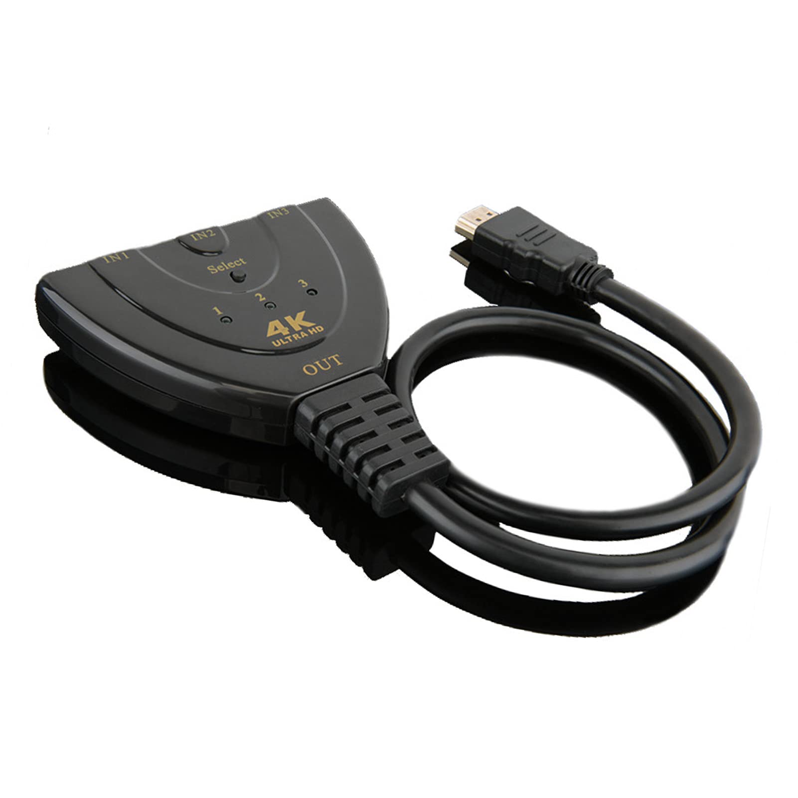 ちゅん HDMI Switch 3 in 1 Out 4K@60Hz, Aluminum 3 Port HDMI 2.0